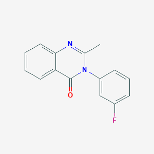molecular formula C15H11FN2O B154694 4(3H)-Quinazolinone, 3-(3-fluorophenyl)-2-methyl- CAS No. 1789-04-4