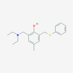 2-[(Diethylamino)methyl]-4-methyl-6-[(phenylsulfanyl)methyl]phenol