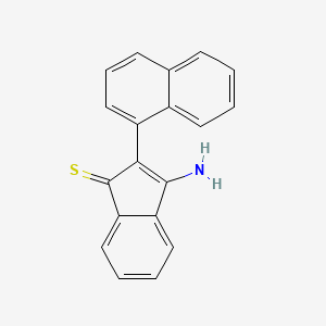 molecular formula C19H13NS B15469429 1H-Indene-1-thione, 3-amino-2-(1-naphthalenyl)- CAS No. 55168-50-8