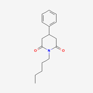 molecular formula C16H21NO2 B15469447 1-Pentyl-4-phenylpiperidine-2,6-dione CAS No. 54946-30-4