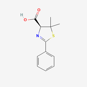 molecular formula C12H13NO2S B15469467 (4S)-5,5-Dimethyl-2-phenyl-4,5-dihydro-1,3-thiazole-4-carboxylic acid CAS No. 55771-38-5