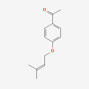 molecular formula C13H16O2 B15469495 Ethanone, 1-[4-[(3-methyl-2-butenyl)oxy]phenyl]- CAS No. 56074-71-6