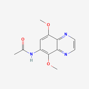 molecular formula C12H13N3O3 B15469532 N-(5,8-Dimethoxy-6-quinoxalinyl)acetamide CAS No. 56393-30-7