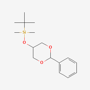 tert-Butyl(dimethyl)[(2-phenyl-1,3-dioxan-5-yl)oxy]silane