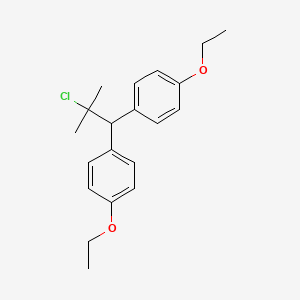 molecular formula C20H25ClO2 B15469566 Benzene, 1,1'-(2-chloro-2-methylpropylidene)bis(4-ethoxy- CAS No. 56265-24-8