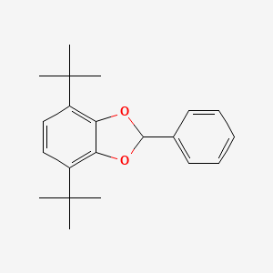 molecular formula C21H26O2 B15469615 1,3-Benzodioxole, 4,7-bis(1,1-dimethylethyl)-2-phenyl- CAS No. 51786-62-0