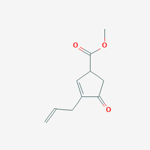 molecular formula C10H12O3 B15469652 Methyl 4-oxo-3-(prop-2-en-1-yl)cyclopent-2-ene-1-carboxylate CAS No. 52935-97-4