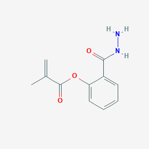 molecular formula C11H12N2O3 B15469784 2-(Hydrazinecarbonyl)phenyl 2-methylprop-2-enoate CAS No. 51780-12-2