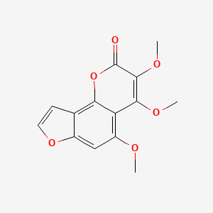 2H-Furo[2,3-h]-1-benzopyran-2-one, 3,4,5-trimethoxy-