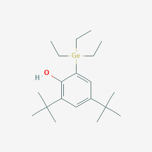 molecular formula C20H36GeO B15469793 2,4-Di-tert-butyl-6-(triethylgermyl)phenol CAS No. 54863-83-1