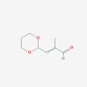 molecular formula C8H12O3 B15469885 3-(1,3-Dioxan-2-yl)-2-methylprop-2-enal CAS No. 56850-55-6