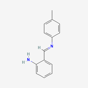 molecular formula C14H14N2 B15469910 2-[(4-Methylphenyl)iminomethyl]aniline CAS No. 55857-35-7