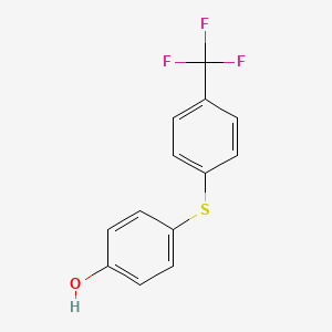 molecular formula C13H9F3OS B15469914 Phenol, 4-[[4-(trifluoromethyl)phenyl]thio]- CAS No. 53451-92-6