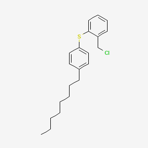 molecular formula C21H27ClS B15469926 1-(Chloromethyl)-2-[(4-octylphenyl)sulfanyl]benzene CAS No. 54997-26-1