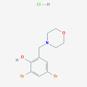 molecular formula C11H14Br2ClNO2 B15469930 2,4-Dibromo-6-(morpholin-4-ylmethyl)phenol;hydrochloride CAS No. 53600-15-0