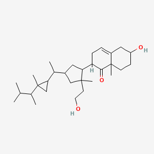 6-Hydroxy-2-[2-(2-hydroxyethyl)-2-methyl-4-{1-[2-methyl-2-(3-methylbutan-2-yl)cyclopropyl]ethyl}cyclopentyl]-8a-methyl-3,5,6,7,8,8a-hexahydronaphthalen-1(2h)-one