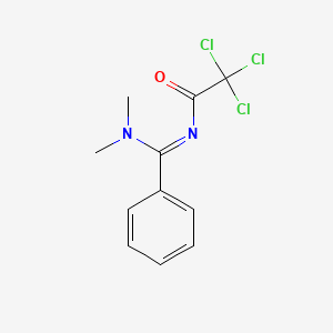 molecular formula C11H11Cl3N2O B15469995 2,2,2-Trichloro-N-[(Z)-(dimethylamino)(phenyl)methylidene]acetamide CAS No. 54683-20-4