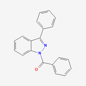 molecular formula C20H14N2O B15469996 Methanone, phenyl(3-phenyl-1H-indazol-1-yl)- CAS No. 55076-19-2