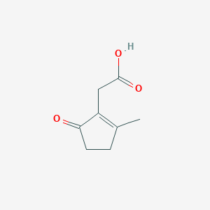 molecular formula C8H10O3 B15470001 (2-Methyl-5-oxocyclopent-1-en-1-yl)acetic acid CAS No. 51906-25-3