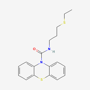 10H-Phenothiazine-10-carboxamide, N-(3-(ethylthio)propyl)-