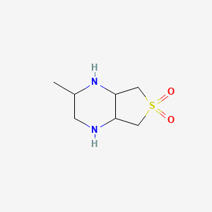 molecular formula C7H14N2O2S B15470037 2-Methyloctahydro-6H-6lambda~6~-thieno[3,4-b]pyrazine-6,6-dione CAS No. 53056-94-3