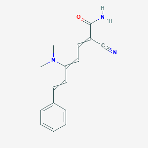 2-Cyano-5-(dimethylamino)-7-phenylhepta-2,4,6-trienamide