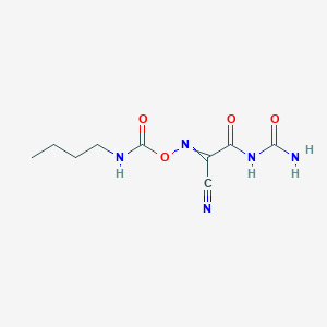 molecular formula C9H13N5O4 B15470135 2-{[(Butylcarbamoyl)oxy]imino}-N-carbamoyl-2-cyanoacetamide CAS No. 55860-75-8