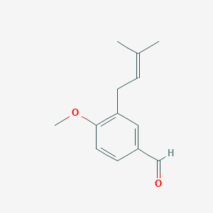 molecular formula C13H16O2 B15470148 Benzaldehyde, 4-methoxy-3-(3-methyl-2-butenyl)- CAS No. 56074-98-7