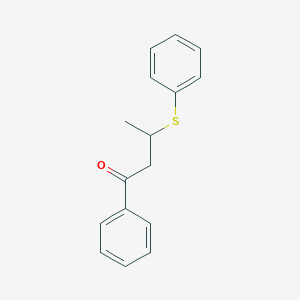 molecular formula C16H16OS B15470150 1-Phenyl-3-(phenylsulfanyl)butan-1-one CAS No. 55181-35-6