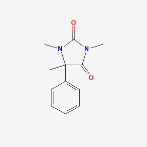 molecular formula C12H14N2O2 B15470165 2,4-Imidazolidinedione, 1,3,5-trimethyl-5-phenyl- CAS No. 55822-88-3