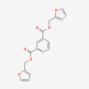 molecular formula C18H14O6 B15470178 1,3-Benzenedicarboxylic acid, bis(2-furanylmethyl) ester CAS No. 52107-57-0