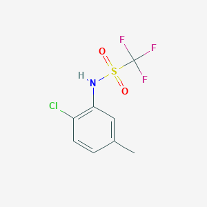 molecular formula C8H7ClF3NO2S B15470190 N-(2-Chloro-5-methylphenyl)-1,1,1-trifluoromethanesulfonamide CAS No. 53719-00-9