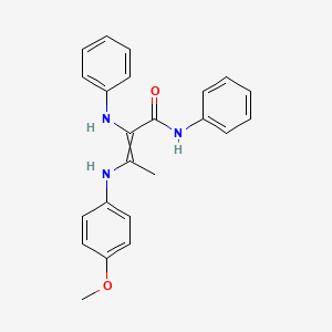 molecular formula C23H23N3O2 B15470197 2-Anilino-3-(4-methoxyanilino)-N-phenylbut-2-enamide CAS No. 56182-71-9