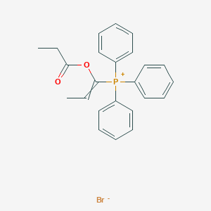 molecular formula C24H24BrO2P B15470221 Triphenyl[1-(propanoyloxy)prop-1-en-1-yl]phosphanium bromide CAS No. 54856-94-9