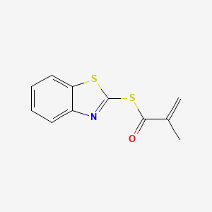 molecular formula C11H9NOS2 B15470222 S-1,3-Benzothiazol-2-yl 2-methylprop-2-enethioate CAS No. 52298-95-0