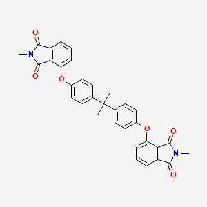 molecular formula C33H26N2O6 B15470230 1H-Isoindole-1,3(2H)-dione, 4,4'-[(1-methylethylidene)bis(4,1-phenyleneoxy)]bis[2-methyl- CAS No. 54395-51-6