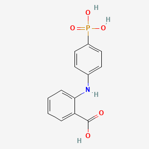 molecular formula C13H12NO5P B15470243 2-(4-Phosphonoanilino)benzoic acid CAS No. 53157-41-8