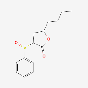 molecular formula C14H18O3S B15470244 3-(Benzenesulfinyl)-5-butyloxolan-2-one CAS No. 53138-51-5