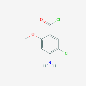 molecular formula C8H7Cl2NO2 B15470255 Benzoyl chloride, 4-amino-5-chloro-2-methoxy- CAS No. 53243-73-5