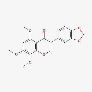 3-(2H-1,3-Benzodioxol-5-yl)-5,7,8-trimethoxy-4H-1-benzopyran-4-one