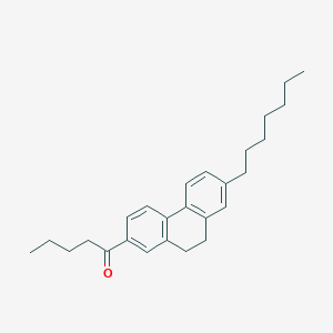 molecular formula C26H34O B15470291 1-(7-Heptyl-9,10-dihydrophenanthren-2-YL)pentan-1-one CAS No. 54454-91-0