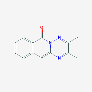 molecular formula C13H11N3O B15470308 6H-[1,2,4]Triazino[2,3-b]isoquinolin-6-one, 2,3-dimethyl- CAS No. 56312-07-3