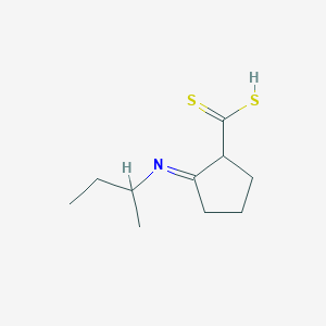 molecular formula C10H17NS2 B15470340 (2E)-2-[(Butan-2-yl)imino]cyclopentane-1-carbodithioic acid CAS No. 54235-77-7