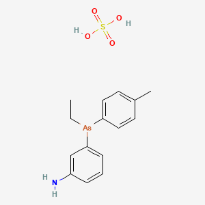 molecular formula C15H20AsNO4S B15470359 3-[Ethyl-(4-methylphenyl)arsanyl]aniline;sulfuric acid CAS No. 51851-73-1