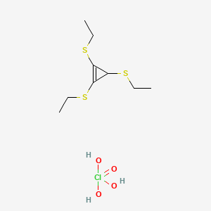 Trihydroxy(oxo)-lambda5-chlorane;1,2,3-tris(ethylsulfanyl)cyclopropene