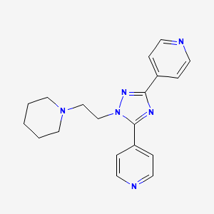 4,4'-{1-[2-(Piperidin-1-yl)ethyl]-1H-1,2,4-triazole-3,5-diyl}dipyridine