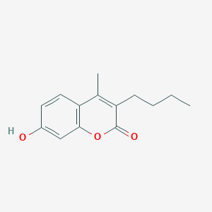 molecular formula C14H16O3 B15470467 3-Butyl-7-hydroxy-4-methylchromen-2-one CAS No. 53666-73-2