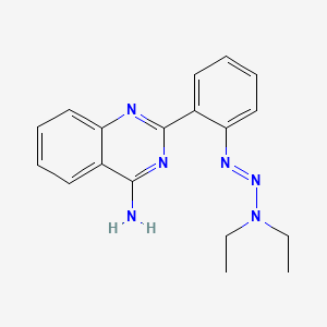 molecular formula C18H20N6 B15470528 2-{2-[(1e)-3,3-Diethyltriaz-1-en-1-yl]phenyl}quinazolin-4-amine CAS No. 52698-03-0