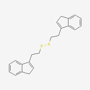 molecular formula C22H22S2 B15470549 3,3'-[Disulfanediyldi(ethane-2,1-diyl)]di(1H-indene) CAS No. 52001-23-7