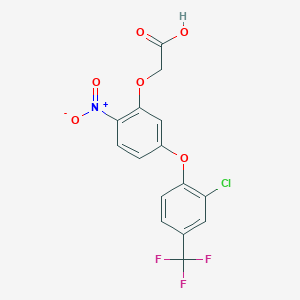 {5-[2-Chloro-4-(trifluoromethyl)phenoxy]-2-nitrophenoxy}acetic acid